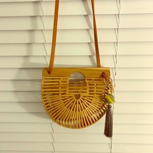 Beautiful woven bamboo bag